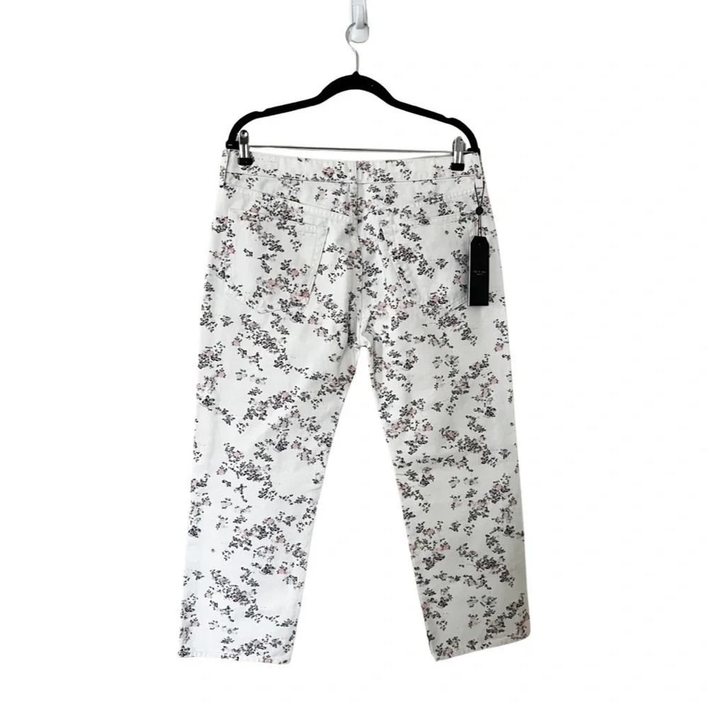 NWT Rag & Bone Micro Floral Boy High Waist Cropped Jeans sz 28 - Picture 2 of 9